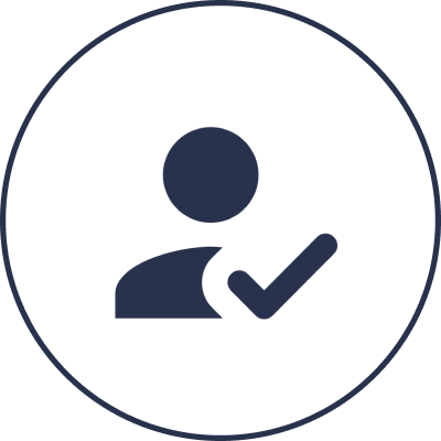 Verified account silhouette icon